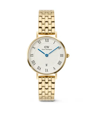 Daniel Wellington Women's Date Gold-tone Stainless Steel Watch, 28mm