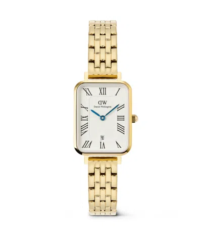 Daniel Wellington Women's Date Gold-tone Stainless Steel Watch, 26 Mm