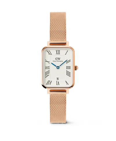 Daniel Wellington Women's Date Rose Gold-tone Stainless Steel Watch, 26mm