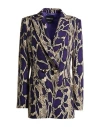 Daniela Drei Woman Blazer Purple Size 6 Polyester, Elastane In Purple