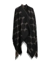 Daniela Drei Woman Cape Black Size Onesize Wool, Acrylic, Viscose In Black