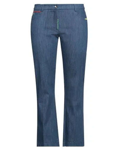 Daniela Drei Woman Jeans Blue Size 14 Cotton, Elastane