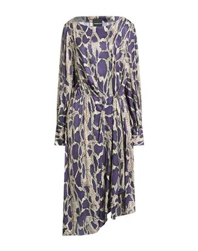 Daniela Drei Woman Midi Dress Purple Size 16 Viscose