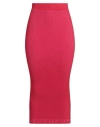Daniela Drei Woman Midi Skirt Red Size 6 Viscose, Acrylic, Elastane In Red