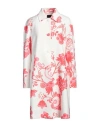 Daniela Drei Woman Overcoat & Trench Coat Cream Size 14 Polyester, Elastane In White