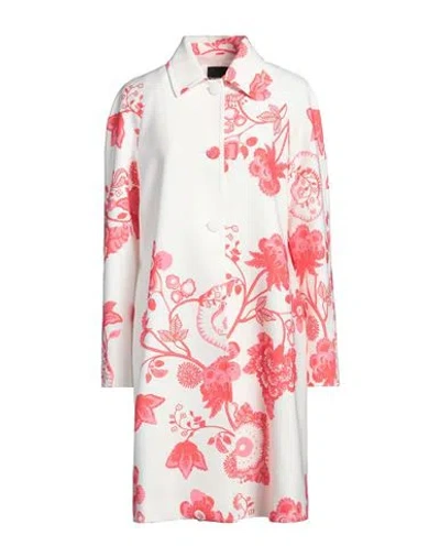 Daniela Drei Woman Overcoat & Trench Coat Cream Size 14 Polyester, Elastane In White