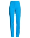 Daniela Drei Woman Pants Azure Size 6 Polyester, Elastane In Blue