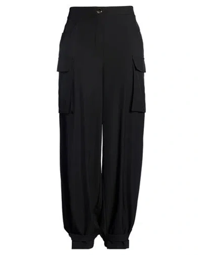 Daniela Drei Woman Pants Black Size 12 Polyester, Elastane
