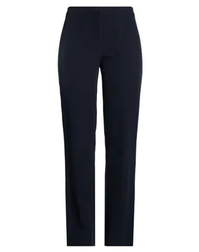 Daniela Drei Woman Pants Navy Size 10 Polyester, Elastane In Blue