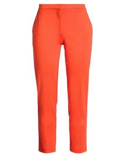 Daniela Drei Woman Pants Orange Size 6 Viscose, Nylon, Elastane