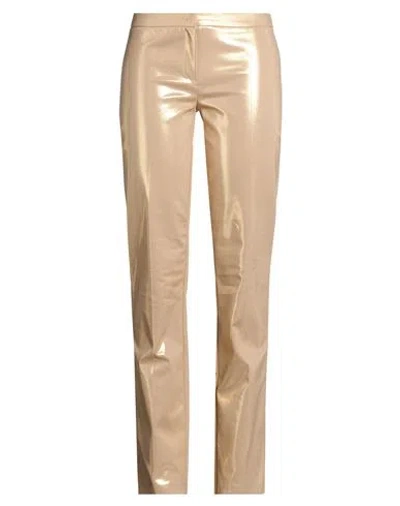 Daniela Drei Woman Pants Sand Size 12 Cotton, Polyamide, Elastane In Multi