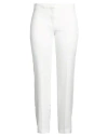 Daniela Drei Woman Pants White Size 10 Polyester, Elastane