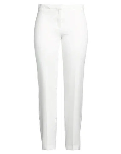 Daniela Drei Woman Pants White Size 10 Polyester, Elastane