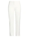 Daniela Drei Woman Pants White Size 12 Polyester, Elastane
