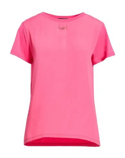 Daniela Drei Woman Top Magenta Size 6 Cotton, Modal, Elastane In Pink