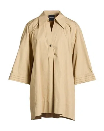 Daniela Drei Woman Top Sand Size 14 Cotton In Neutral