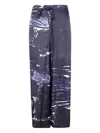 Daniela Gregis Abstract-print Drawstring Trousers In Blue