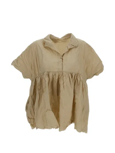 Daniela Gregis Aria Crinkled-cotton Shirt In Neutral
