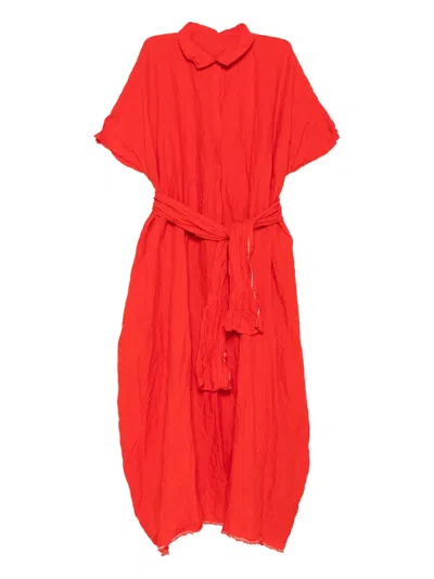 Daniela Gregis Belted Dress In Red
