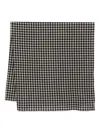 Daniela Gregis Gingham Wool Scarf In Black