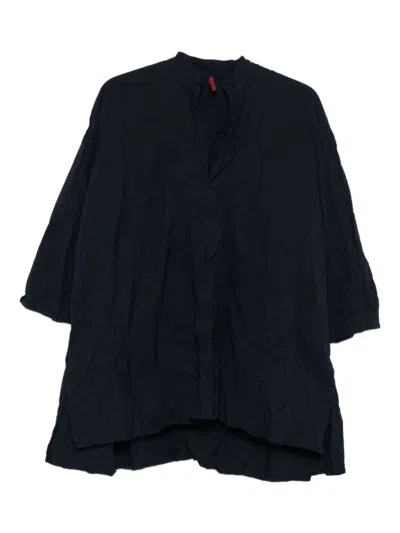 Daniela Gregis Blue Cotton Shirt In Black