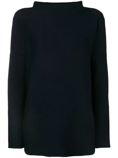 DANIELA GREGIS BLUE WOOL TURTLE-NECK SWEATER