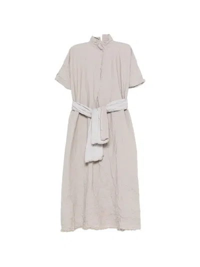 Daniela Gregis Button-detail Midi Dress In Gray