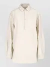 Daniela Gregis Buttoned Cuff Crinkled Long Sleeve Jacket In White
