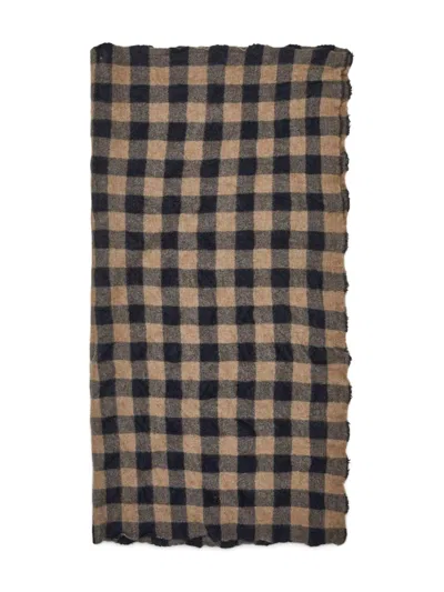 Daniela Gregis Check-patterned Scarf In Brown