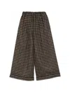 Daniela Gregis Check Wool Trousers In Brown