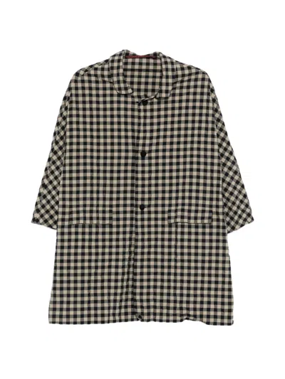 Daniela Gregis Checked Coat In Black