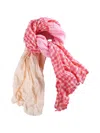 Daniela Gregis Checked Scarf In Pink