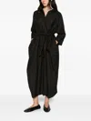 Daniela Gregis Check-pattern Belted Dress In Black