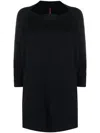 Daniela Gregis Navy Boat Neck Knit Jumper In Blue