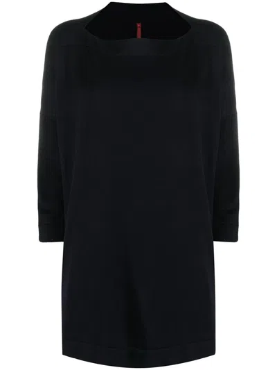 Daniela Gregis Cotton Boat-neck Sweater In Blue