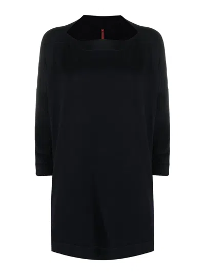 Daniela Gregis Cotton Boat-neck Sweater In Blue