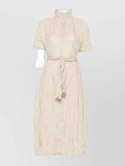 Daniela Gregis Cotton Midi Dress Belted Waist Tie Belt