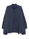 Daniela Gregis Navy Blue Box-pleat Shirt In Blue