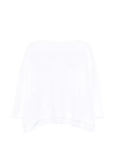 Daniela Gregis Cotton Boat-neck Sweater In White