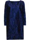 Daniela Gregis Crinkled Mini Dress In Blue