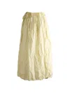 Daniela Gregis Crinkled-effect Maxi Skirt In Yellow