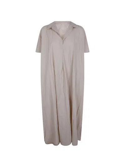 Daniela Gregis Crinkled-finish Short-sleeve Dress In Neutral