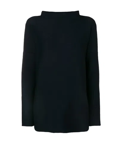 Daniela Gregis Dark Blue Knitted Pullover In Black