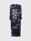 Daniela Gregis Abito Lunedì Washed Silk Fantasy Dress In Blue