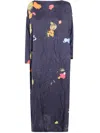 Daniela Gregis Crinkled Abstract-print Maxi Dress In Multi