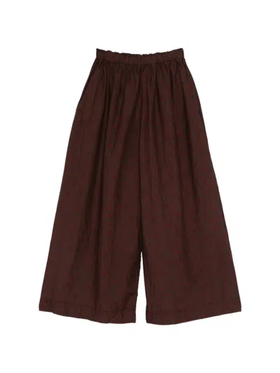 Daniela Gregis Elasticated-waistband Palazzo Pants In Brown