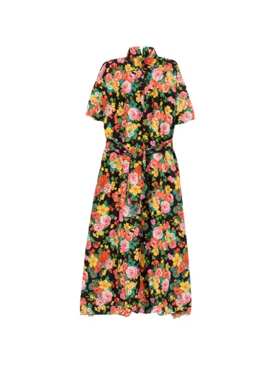 Daniela Gregis Floral-print Midi Dress In Multi