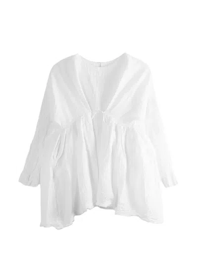 Daniela Gregis Gathered-detail Shirt In White