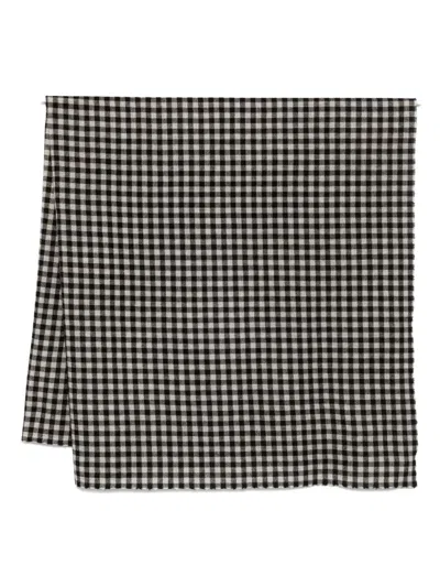 Daniela Gregis Gingham Wool Scarf In Multi