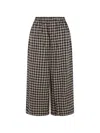 Daniela Gregis Gingham-check Elasticated-waist Trousers In Black